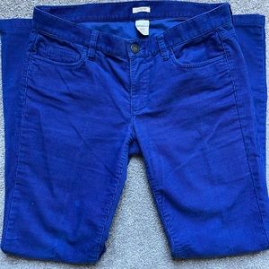 J. Crew matchstick stretch vintage cord corduroys blue 28S 28x30 like new